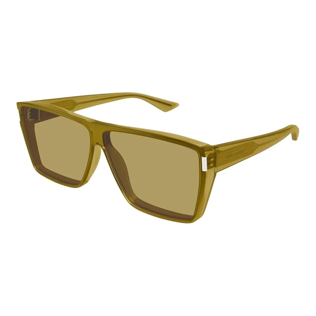 SAINT LAURENT Acetate Square Sunglasses Unisex Yellow