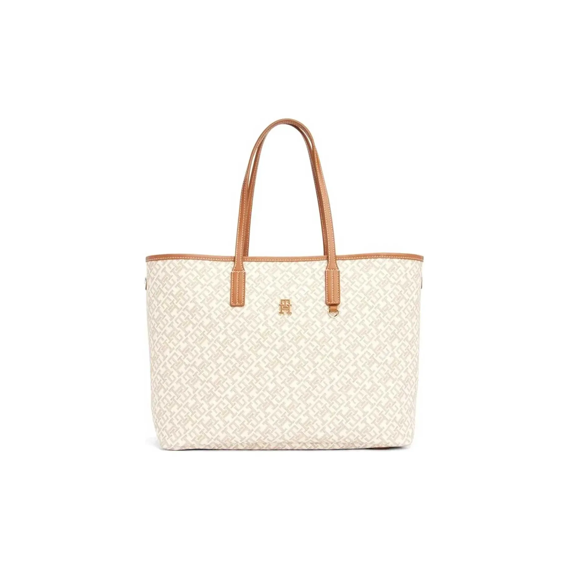 Tommy Hilfiger PU Tote Bag, Shopping Bag, Handbag Women's White