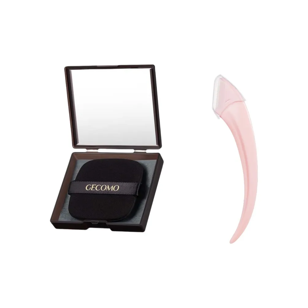 GECOMO Триммер для бровей Комбинация + Бумага для поглощения масла Комбинация Бумага для поглощения масла с подарком Зеркало Розовый