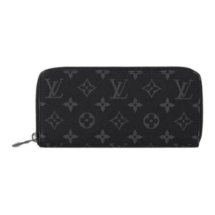 LOUIS VUITTON Monogram Eclipse Canvas Wallet Women's Gray