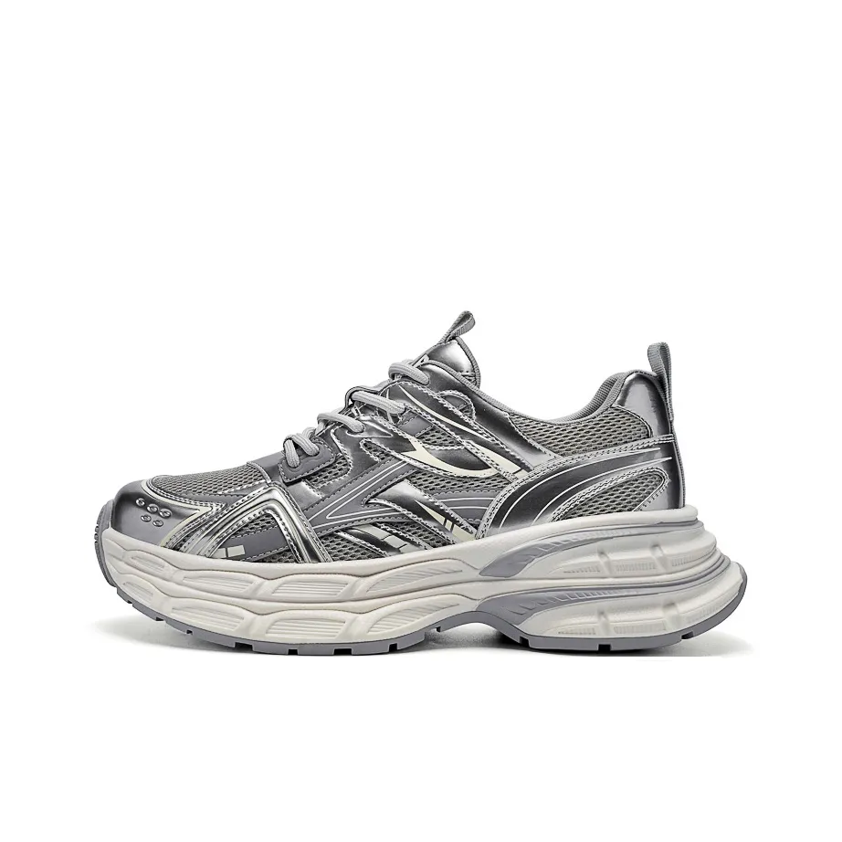 JEEP SPIRIT Низкий топ массивные кроссовки мужской Луна песочный серебряный