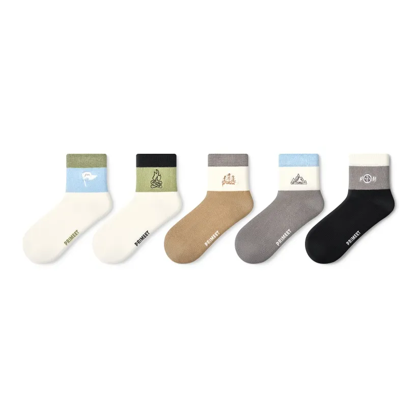 Primeet Mid Calf Socks Men's 5 Pack