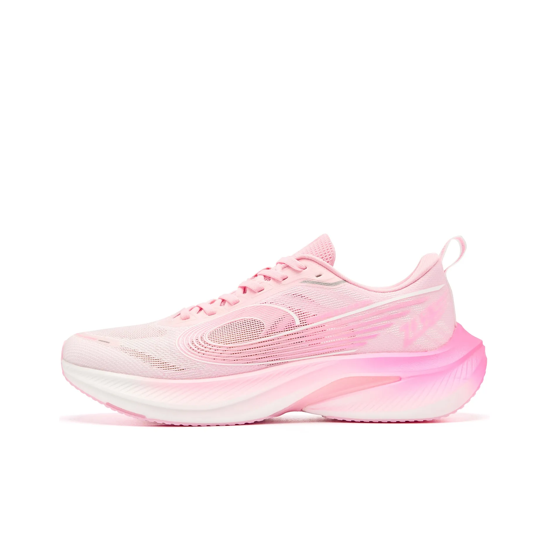 QIAODAN Cushioned Slip-Resistant Abrasion-Resistant Low-Top Casual Running Shoes Men's Cherry Blossom Pink Aurora Pink