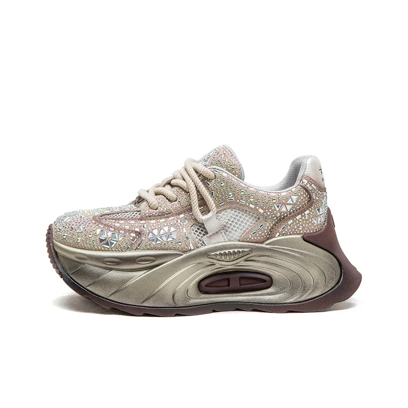 Chibang визуально увеличивает рост Низкие кеды с толстой подошвой Женские