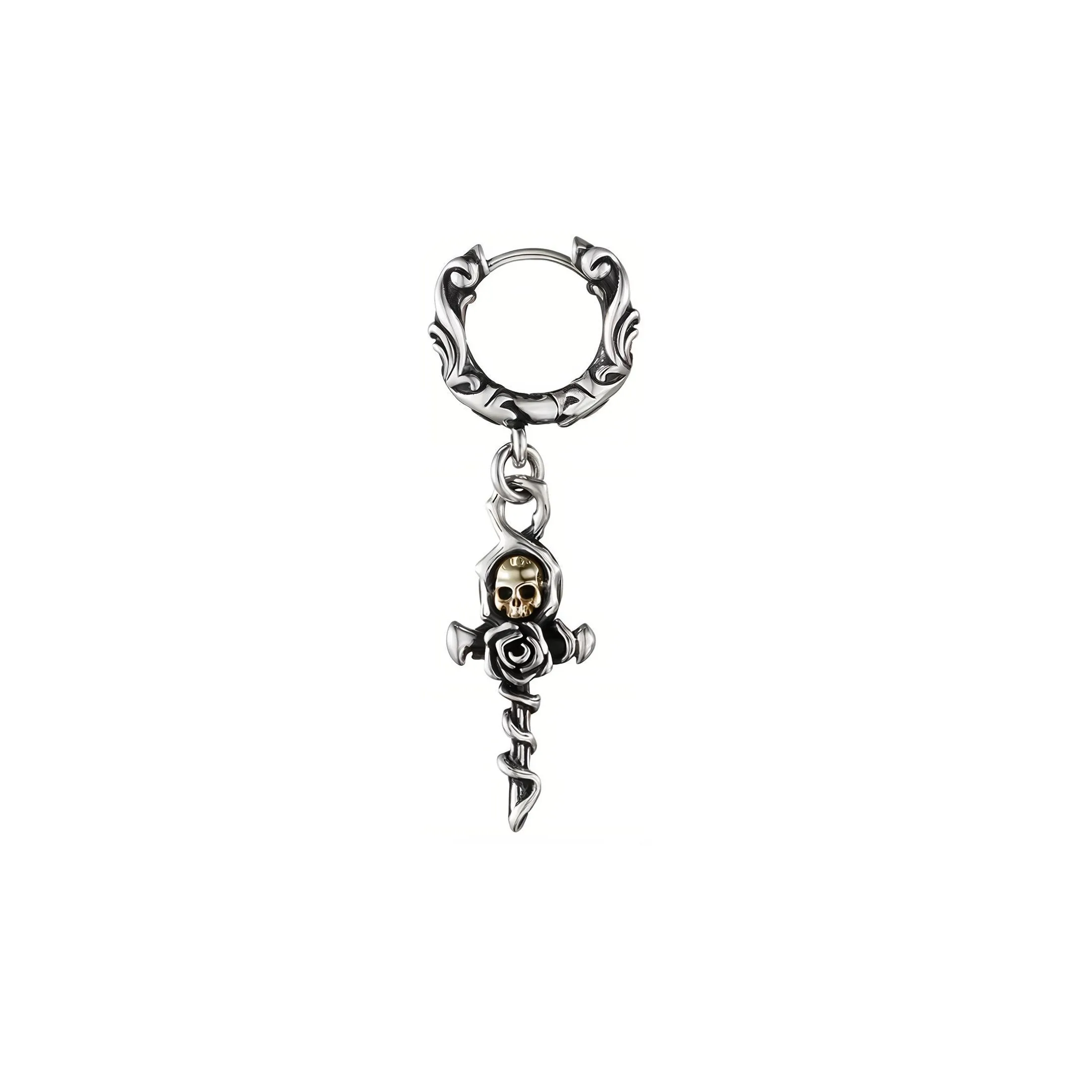 ROCK&RIDE 925 Sterling Silver With Copper Gemstone Earrings Unisex