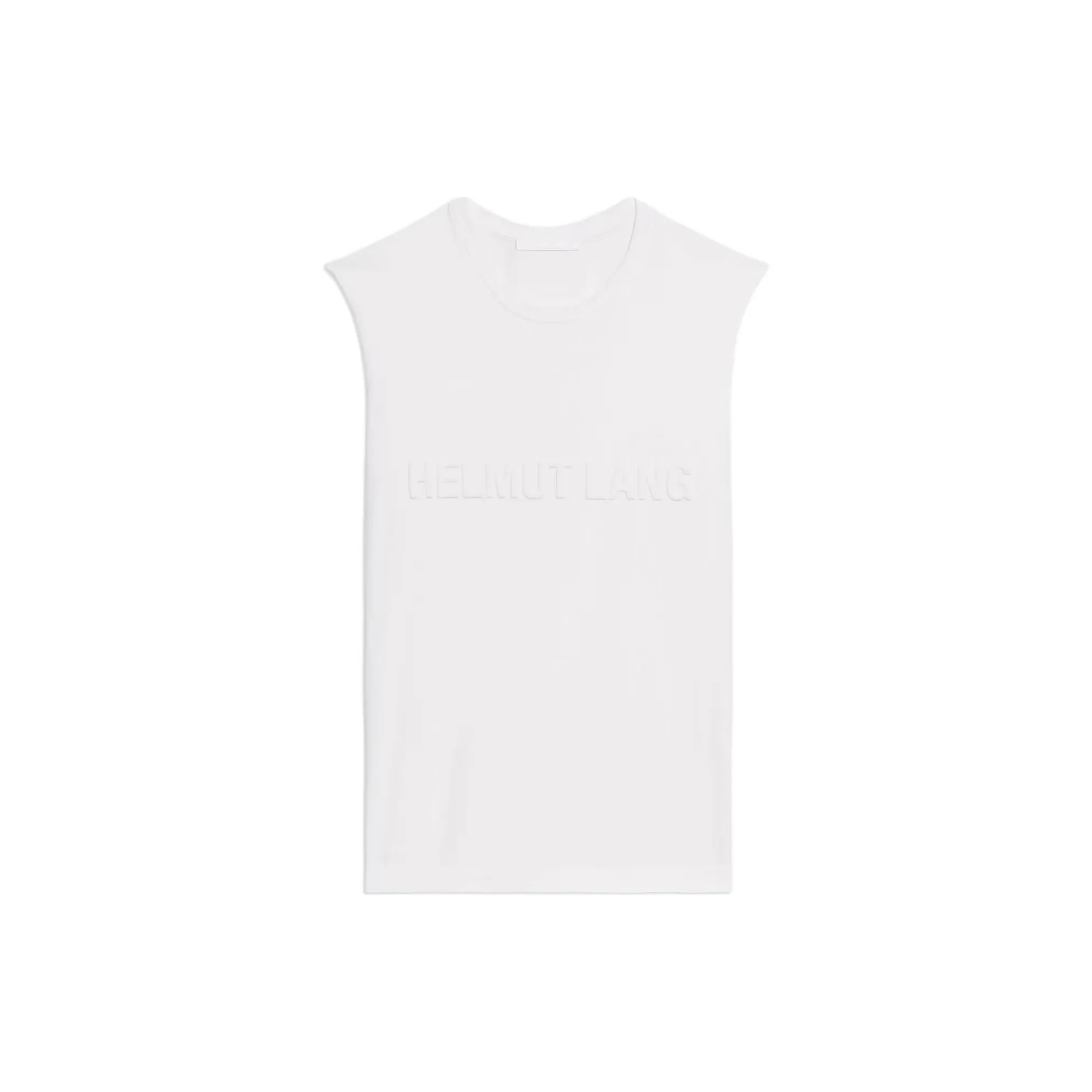 Helmut Lang Logo Embossed Ribbed Tank Top