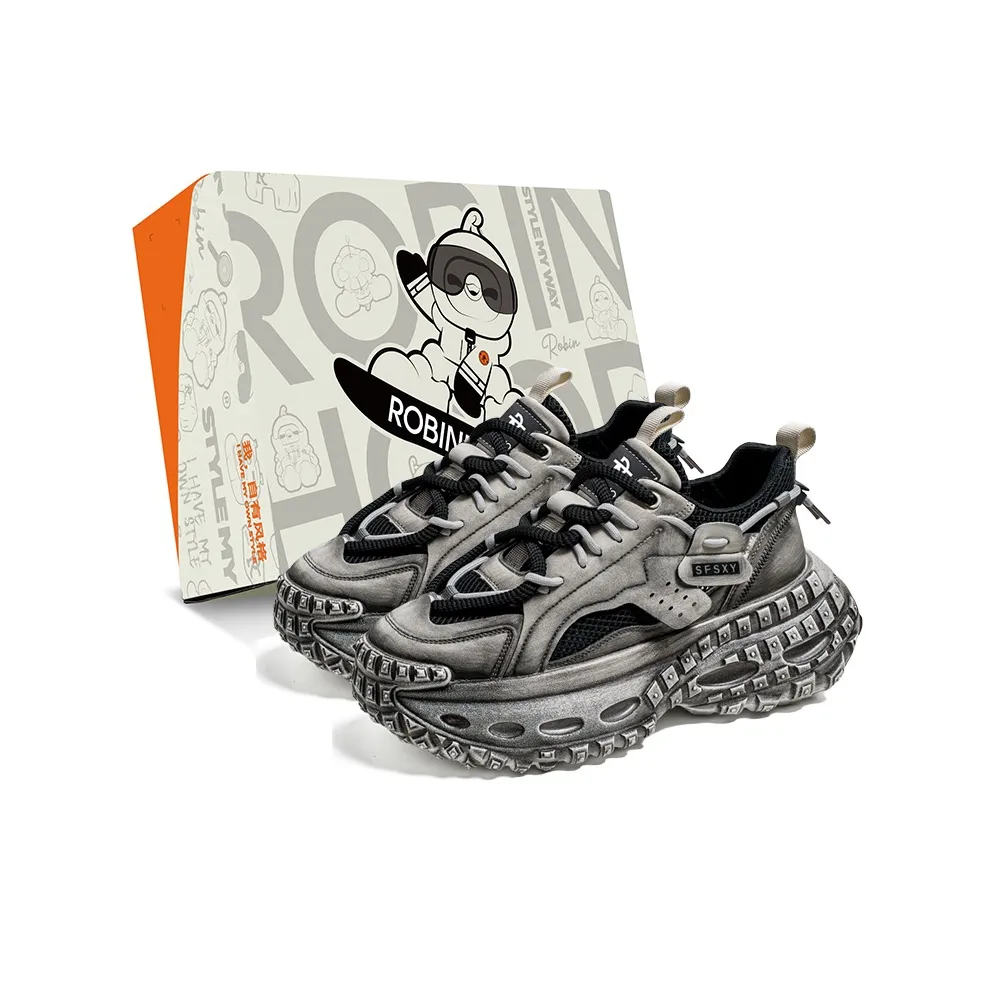 ROBINHOOD Амортизация противоскользящий устойчивый к истиранию покрытие увеличивающий высоту низкие кеды для мужчин коробка