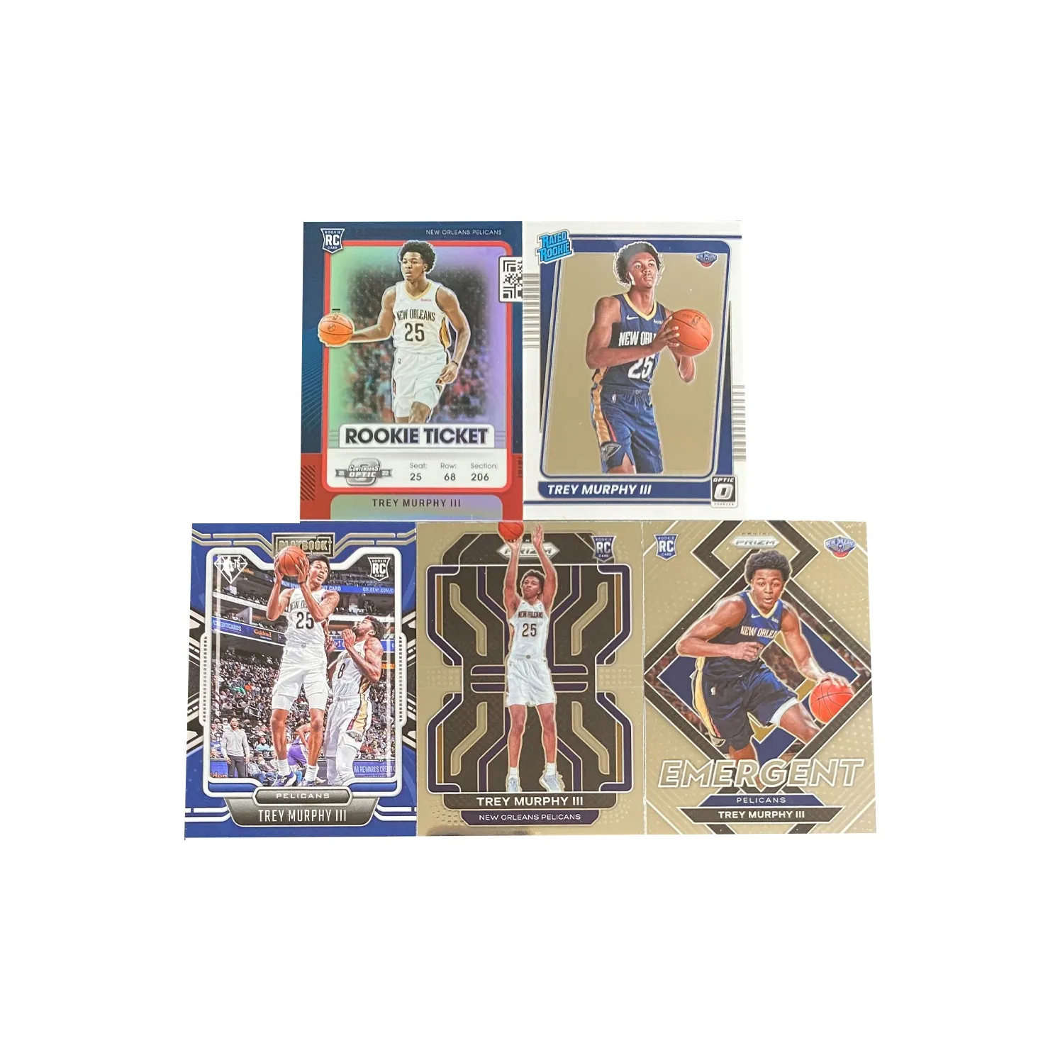 PANINI 2021-22 Pelican Trey Murphy Three Stars Rising Stars Tuck Sports Cards 5 Pcs