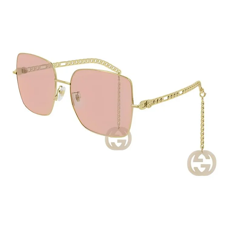 GUCCI Metal Square Sunglasses Women's