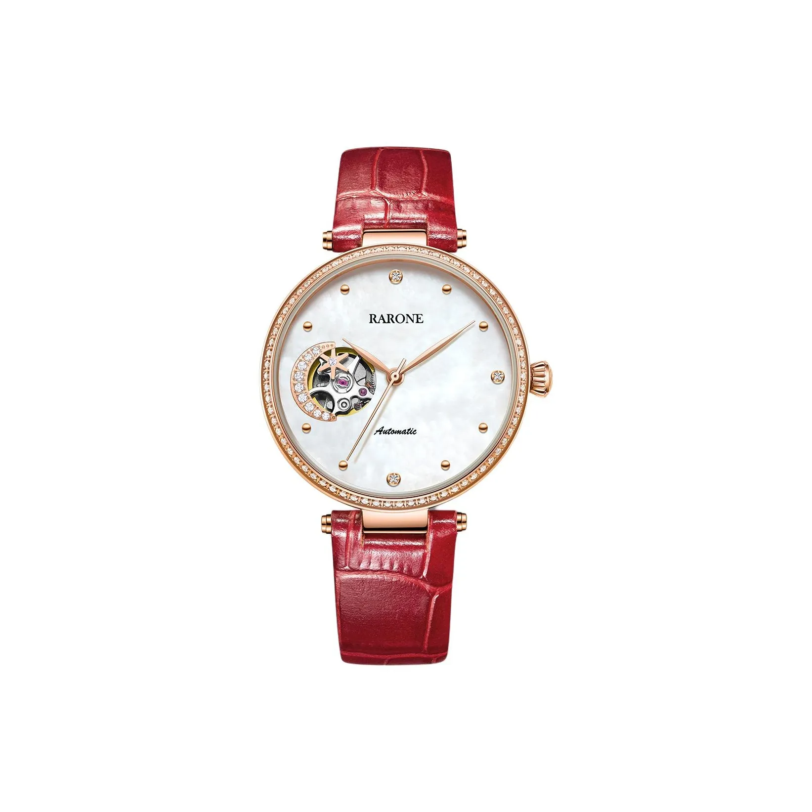 RARONE Механические часы Movement Женские Yueji series, 35мм*35мм*11мм, Жемчужная раковина, Цвет