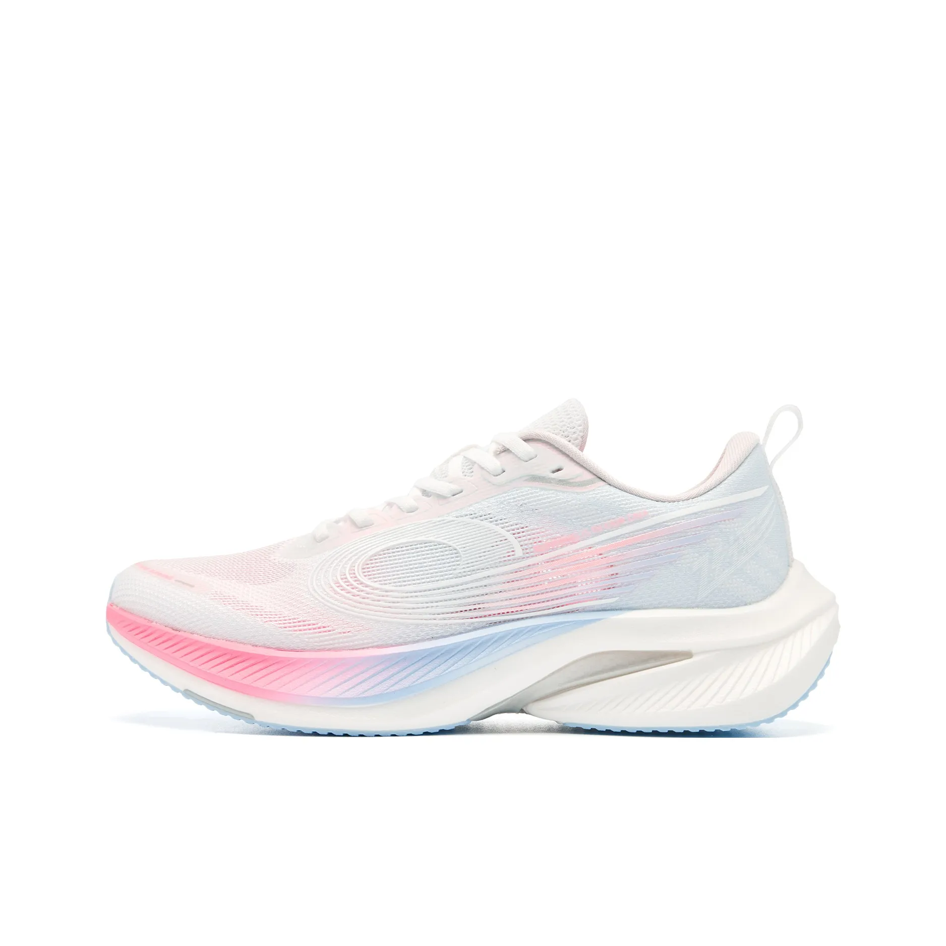 QIAODAN Anti-Slip And Wear-Resistant Breathable Low-Top Casual Running Shoes Women's White Pink