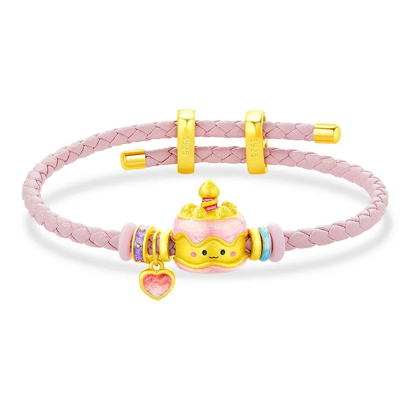 Lao Feng Xiang S925 Silver Bracelets Kids'