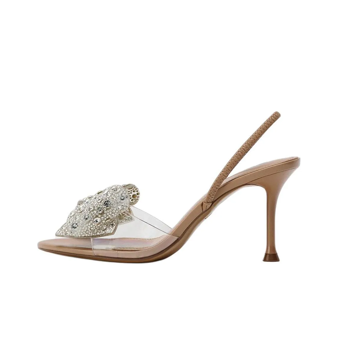 ZARA One Ремешок Сандалии Женские Бежевые