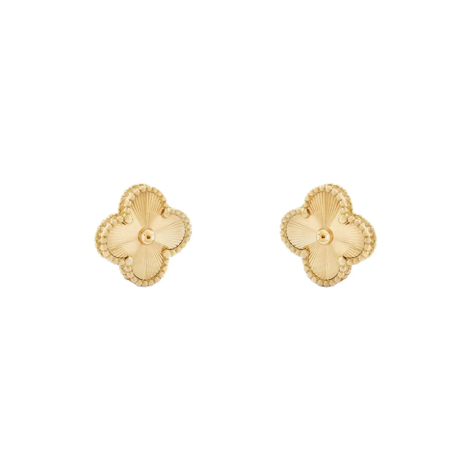 Van Cleef & Arpels 18K Gold Earrings Unisex Gold