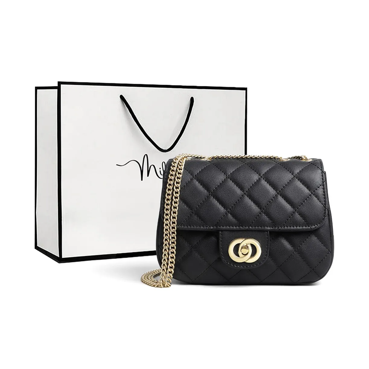 MILLIE'S Корова Кожа с Синтетической Кожей Сумка через плечо Стандартная Женская Черный Экрю