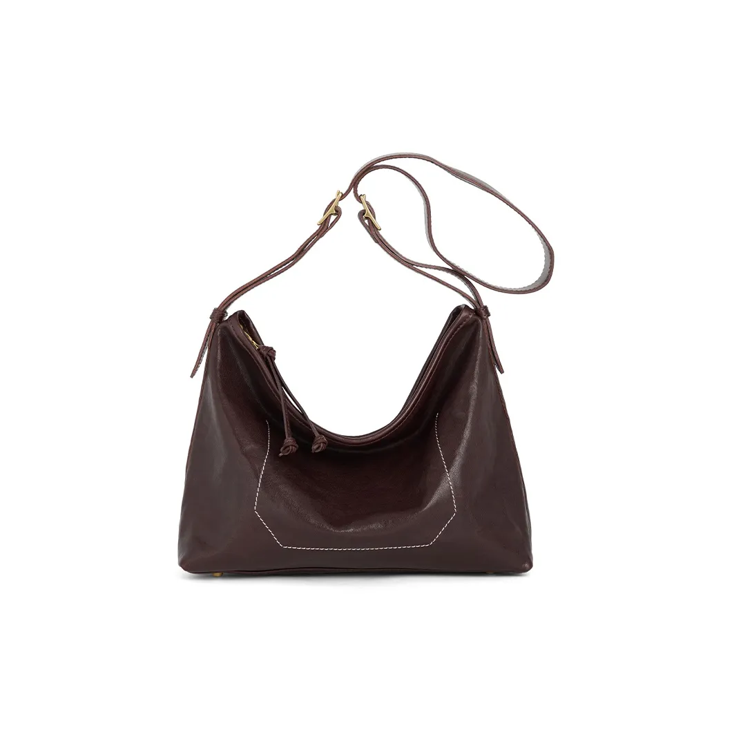 COCOEVA Crystal Vegetable Tanned Leather Shoulder Bag Crossbody Bag Women's Coffee/Black