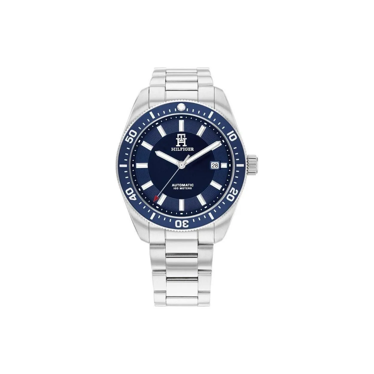 Tommy Hilfiger Wrist Watch Automatic Mechanical Movement Stainless Steel Strap 40mm Blue Dial Men's Watches