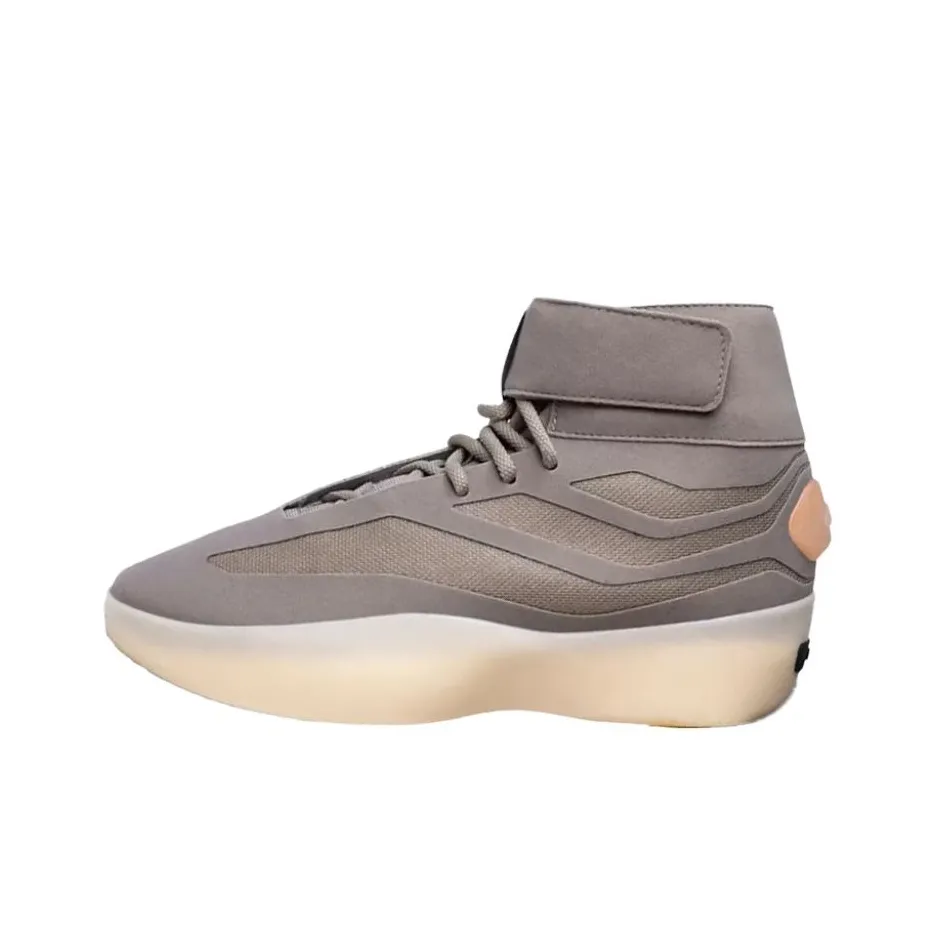 Fear Of God x Adidas Противоскользящие устойчивые к истиранию высокие баскетбольные кроссовки с унисекс-дизайном коричневые