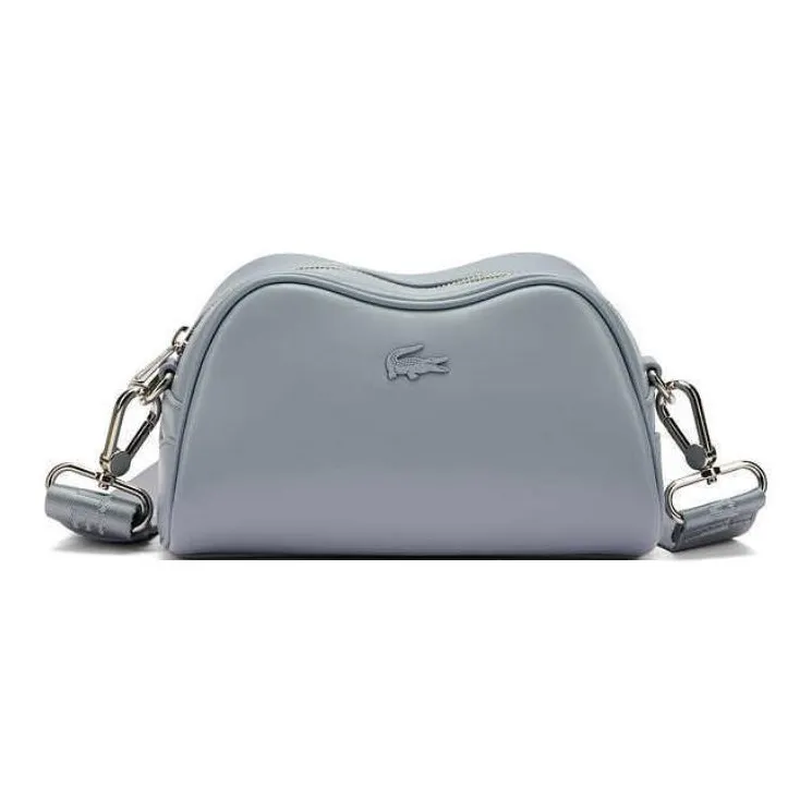 Сумка через плечо из коровьей кожи LACOSTE Collaboration маленькая женская серая