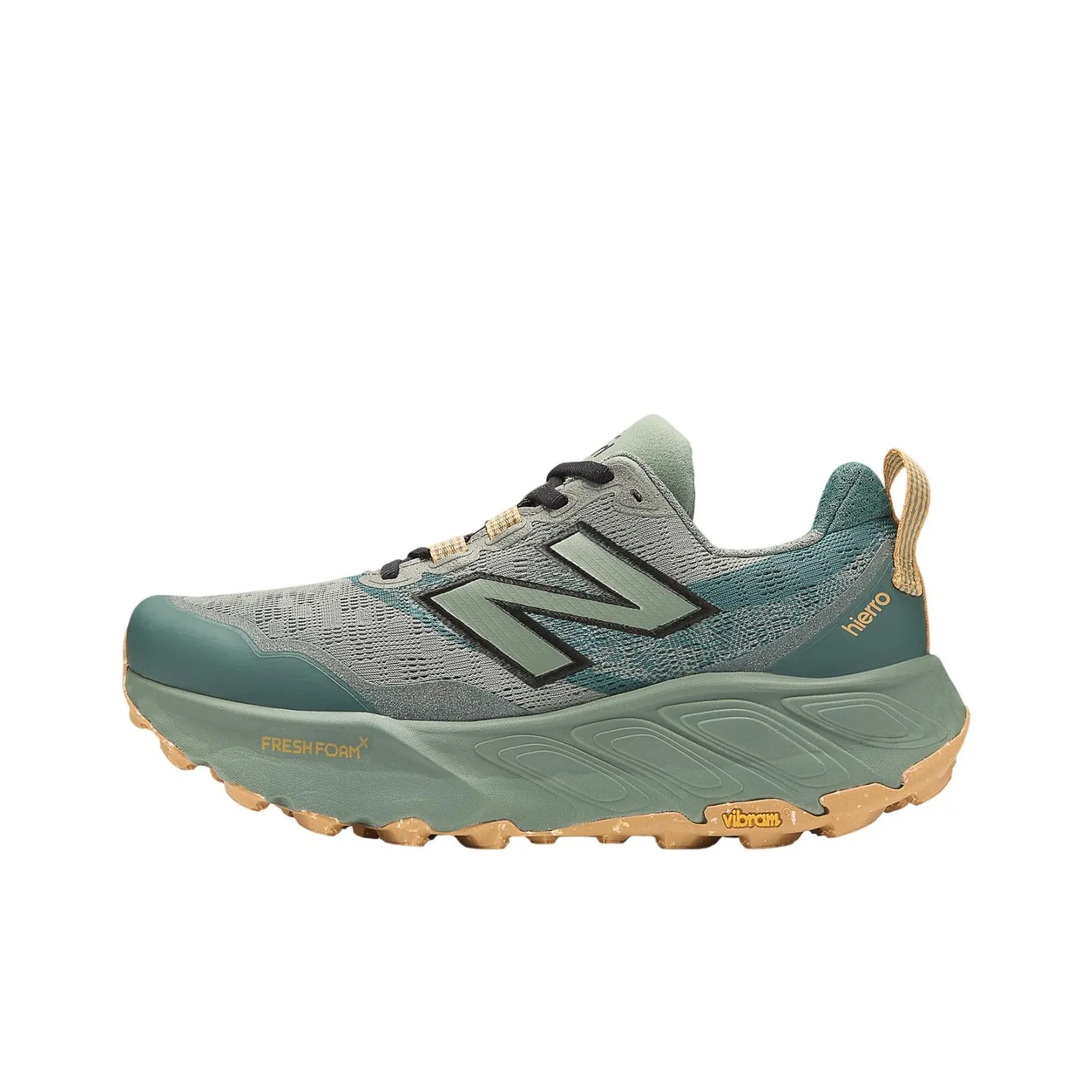 New Balance NB Свежий Foam X Hierro V9 Дышащие Низкие Кроссовки для Беговых Пути Мужские Зеленые