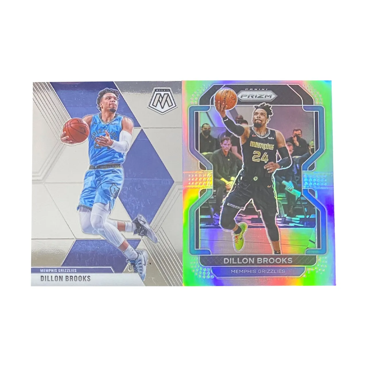 PANINI 2022 2020 Grizzlies Dillon Brooks Silver Fold BASE Sports Cards 2 Pcs