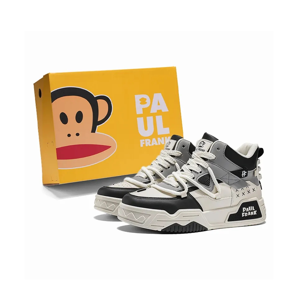 PAUL FRANK Покрытие Термическое Противоскользящее Водонепроницаемое Устойчивое к износу Легкий Высокий Топ Скейтборд Кроссовки Унисекс