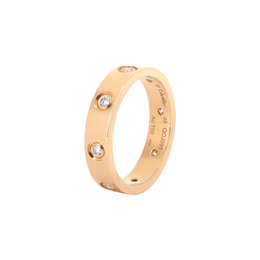CARTIER Love Rings 18K Rose Gold Rings Unisex