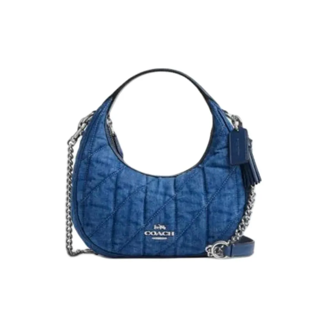 COACH CARMEN Fabric Shoulder Bag Crossbody Bag Handbag Mini Women's Denim Blue