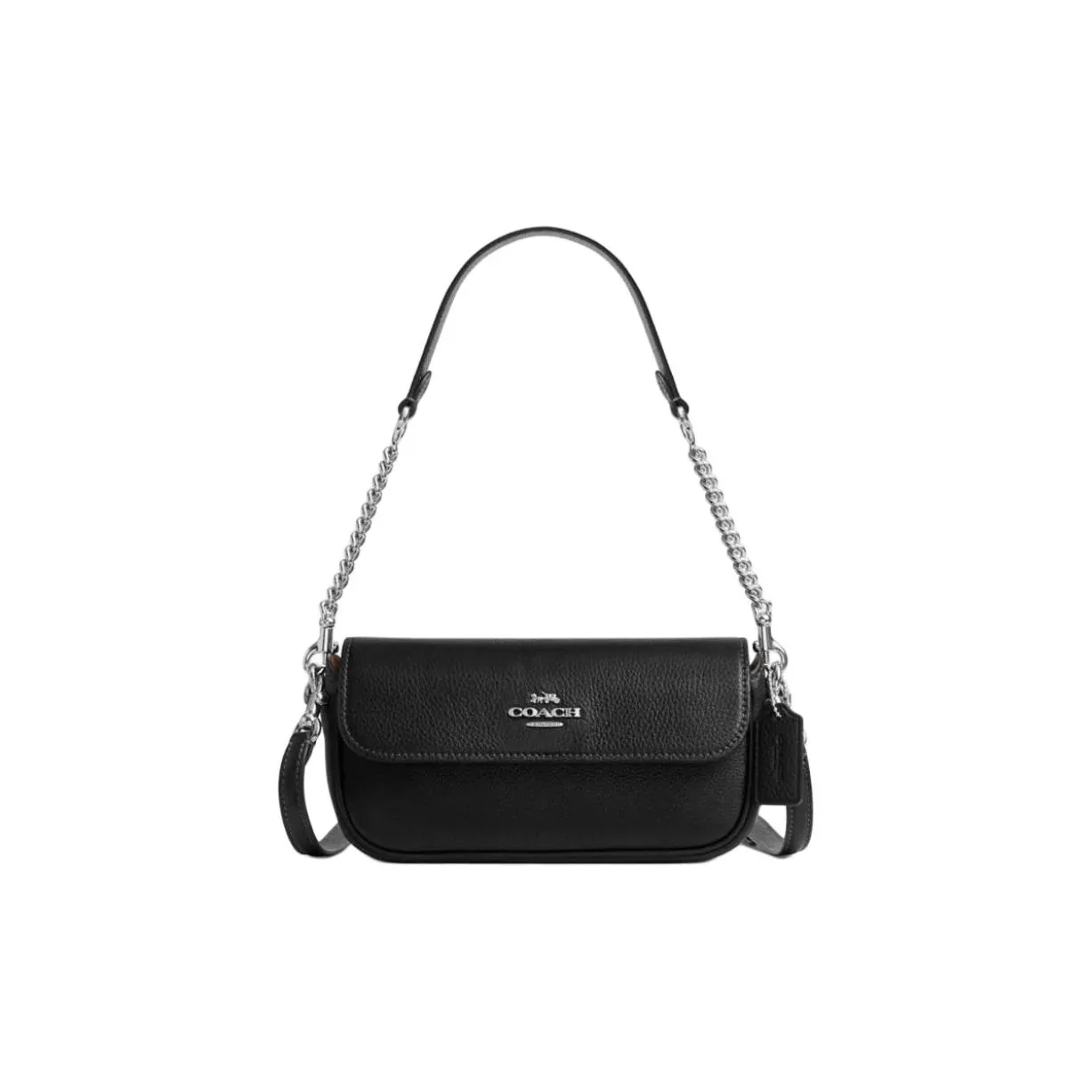 COACH Hailey Cow Leather Crossbody Handbag, Shoulder Bag Trumpets Women's Black