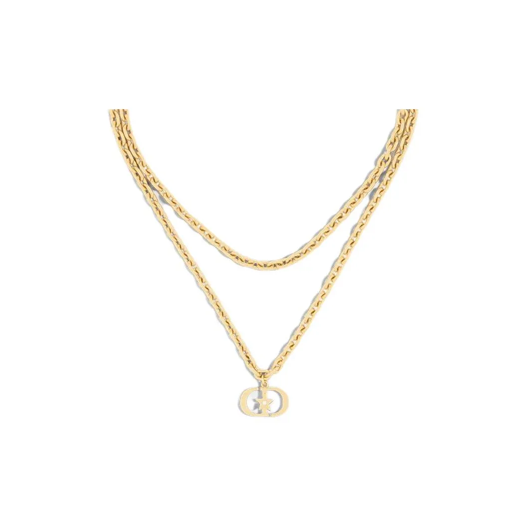 DIOR Resin Necklaces Women's Gold