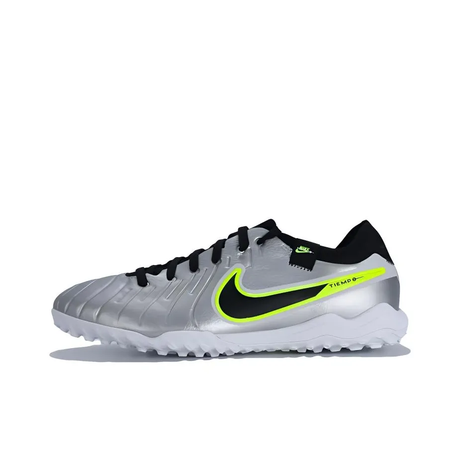 Nike Slip-resistant Abrasion-resistant Football Cleats Unisex Silver Black Найк Slip-resistant Abrasion-resistant Футбольные бутсы Унисекс Серебряный Черный