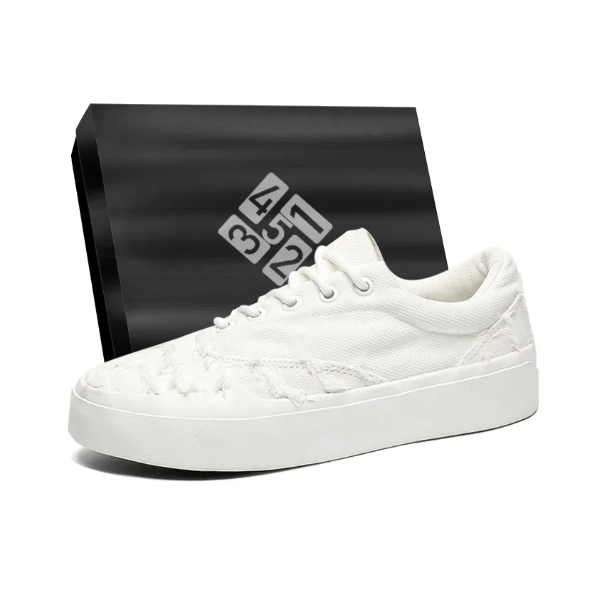 12345 Платформа Белый Кроссовки Устойчивые к Износу Легкий And Дышащий Низкий Топ Кеды Мужской