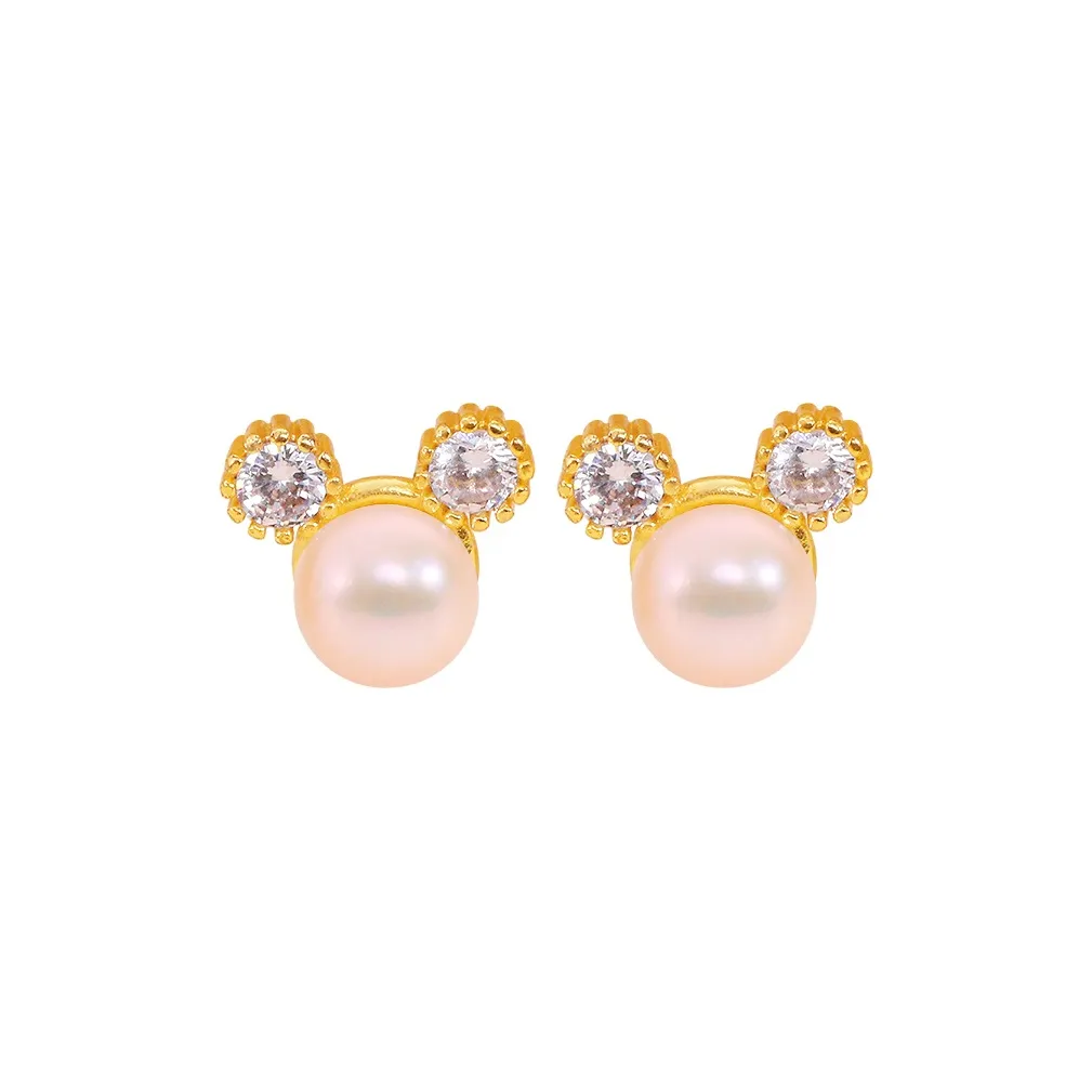 ZHENZHUAOMI Pearl Stud Earrings Women's