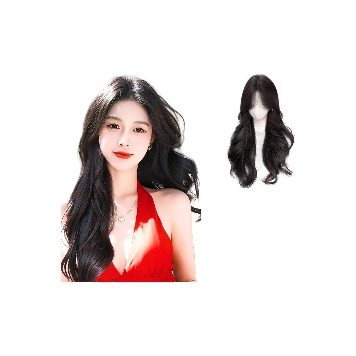 WANWANFENG Radiant Главная героиня Большая волна Длинные волнистые парики