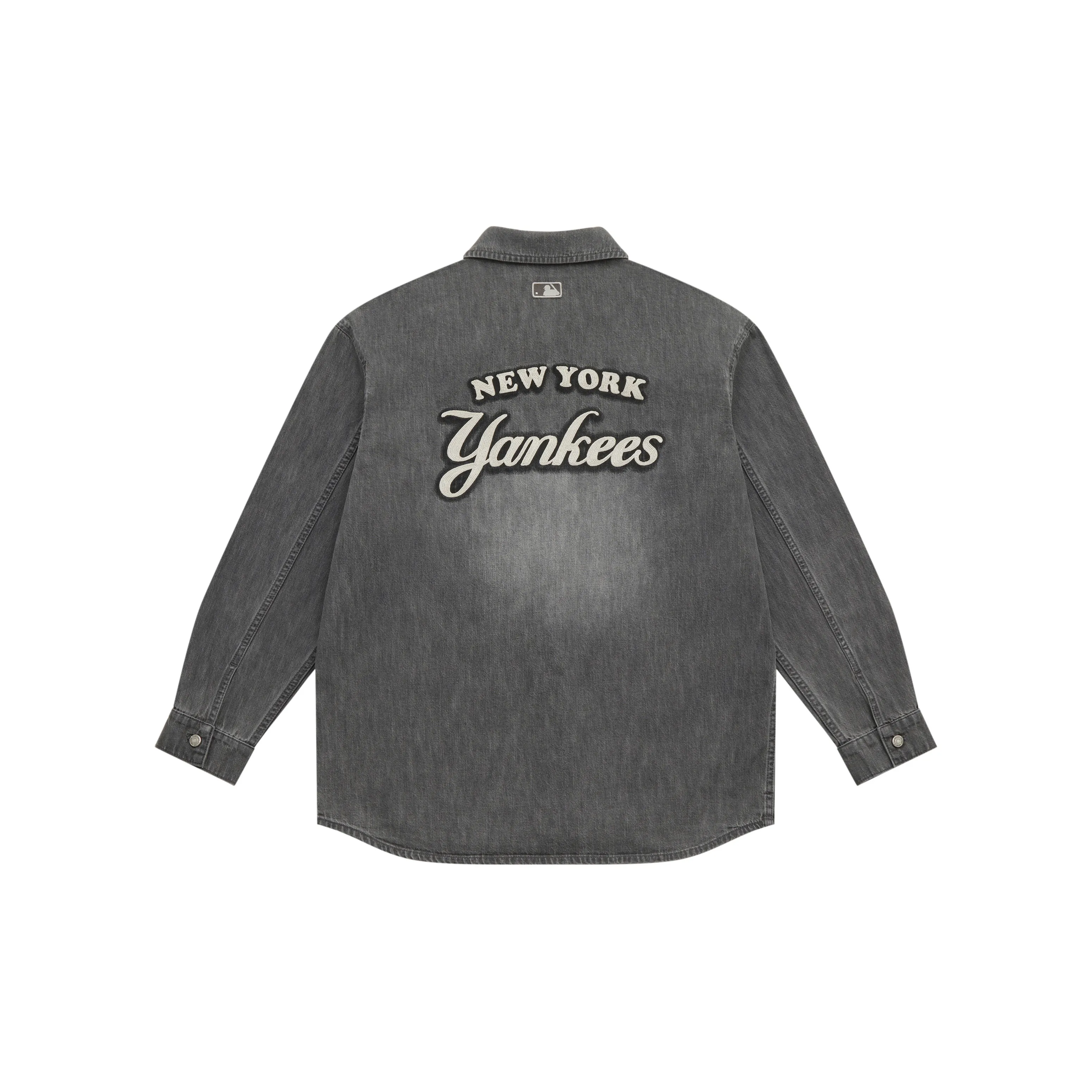 MLB Base Logo New York Yankees Рубашка Унисекс Серый
