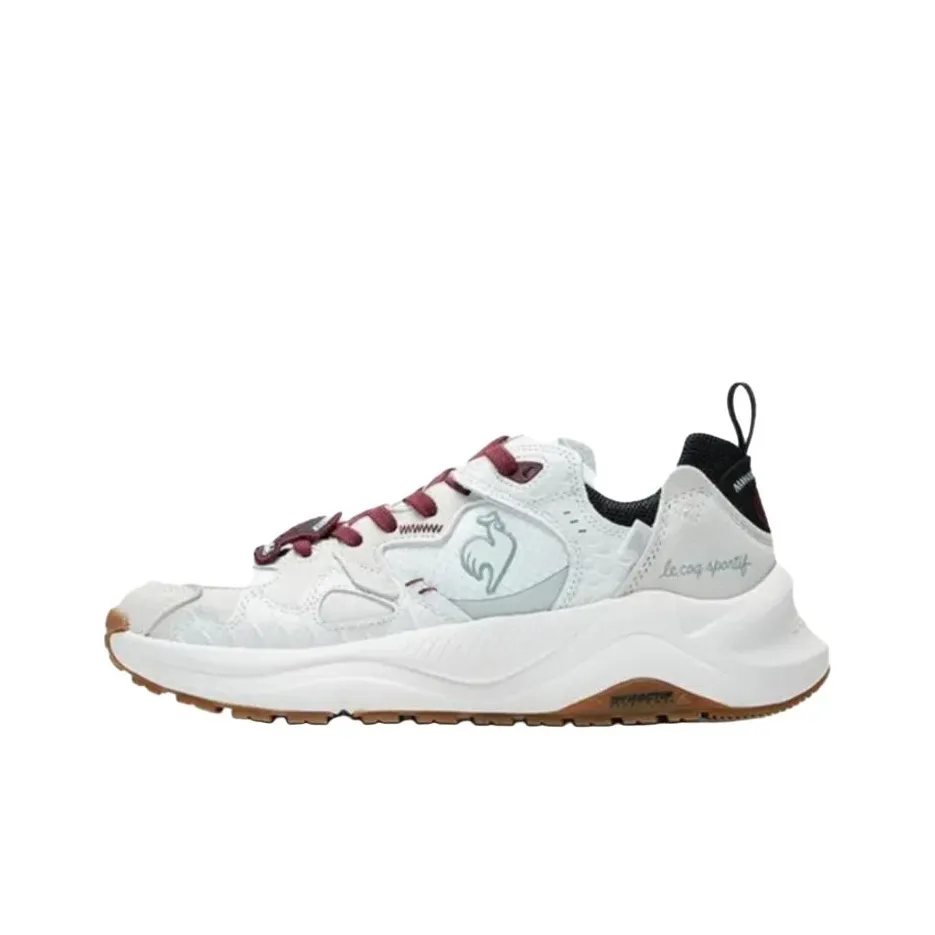Le Coq Sportif Slip-resistant Abrasion-resistant Low-top Casual Women's White Red Л Кок Спортив Противоскользящий Устойчивый к истиранию Низкий Топ Повседневный Женский Белый Красный