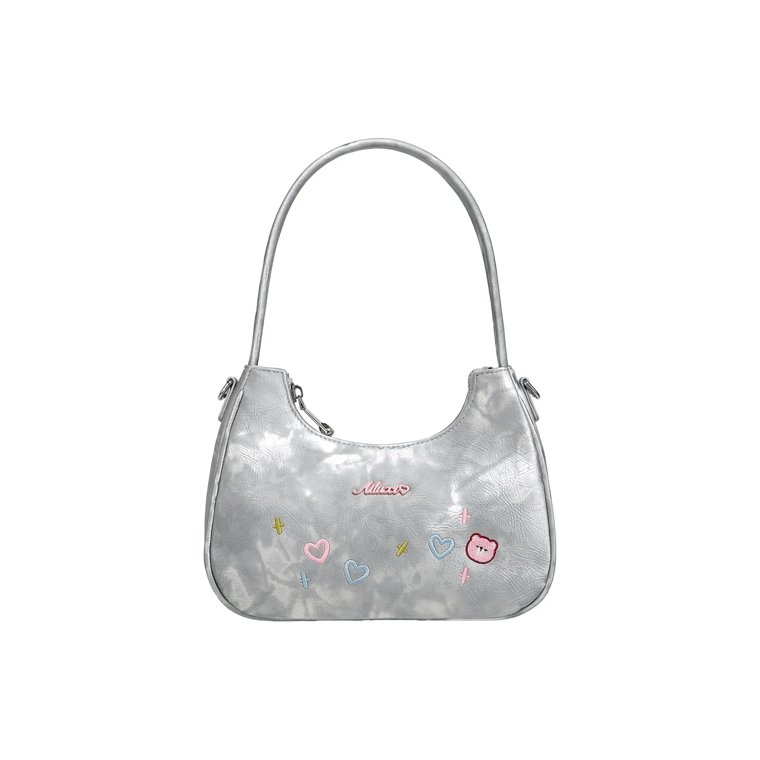 AILUXI Сумка через плечо из синтетической кожи стандартная женская галактический серебристый