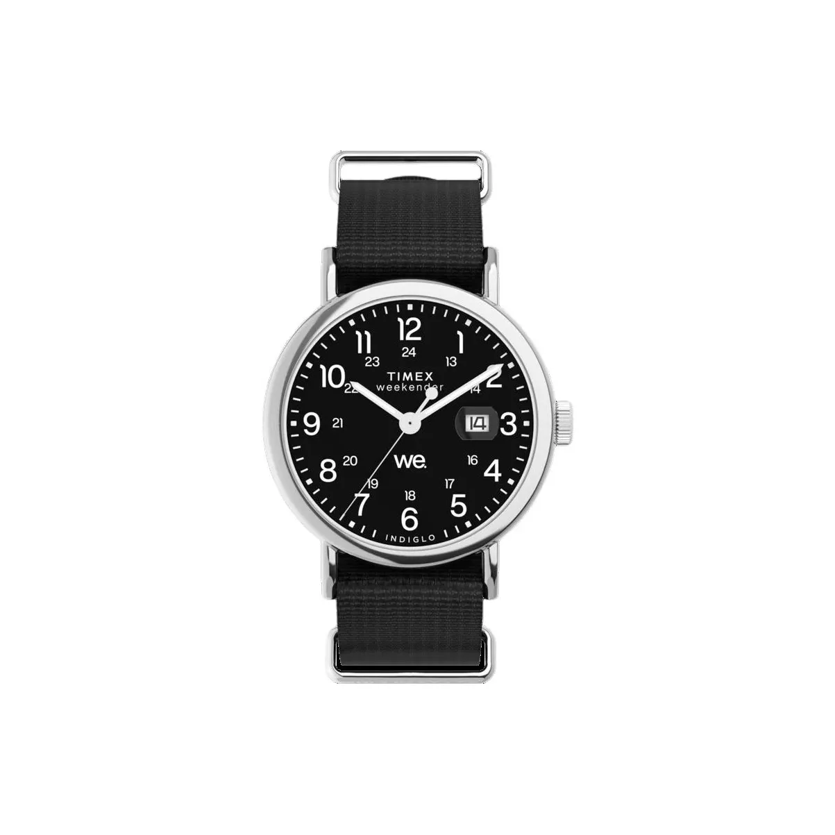 TIMEX Weekender Series Мужские часы Кварцевый механизм Тканевый ремешок 40 мм Черный циферблат