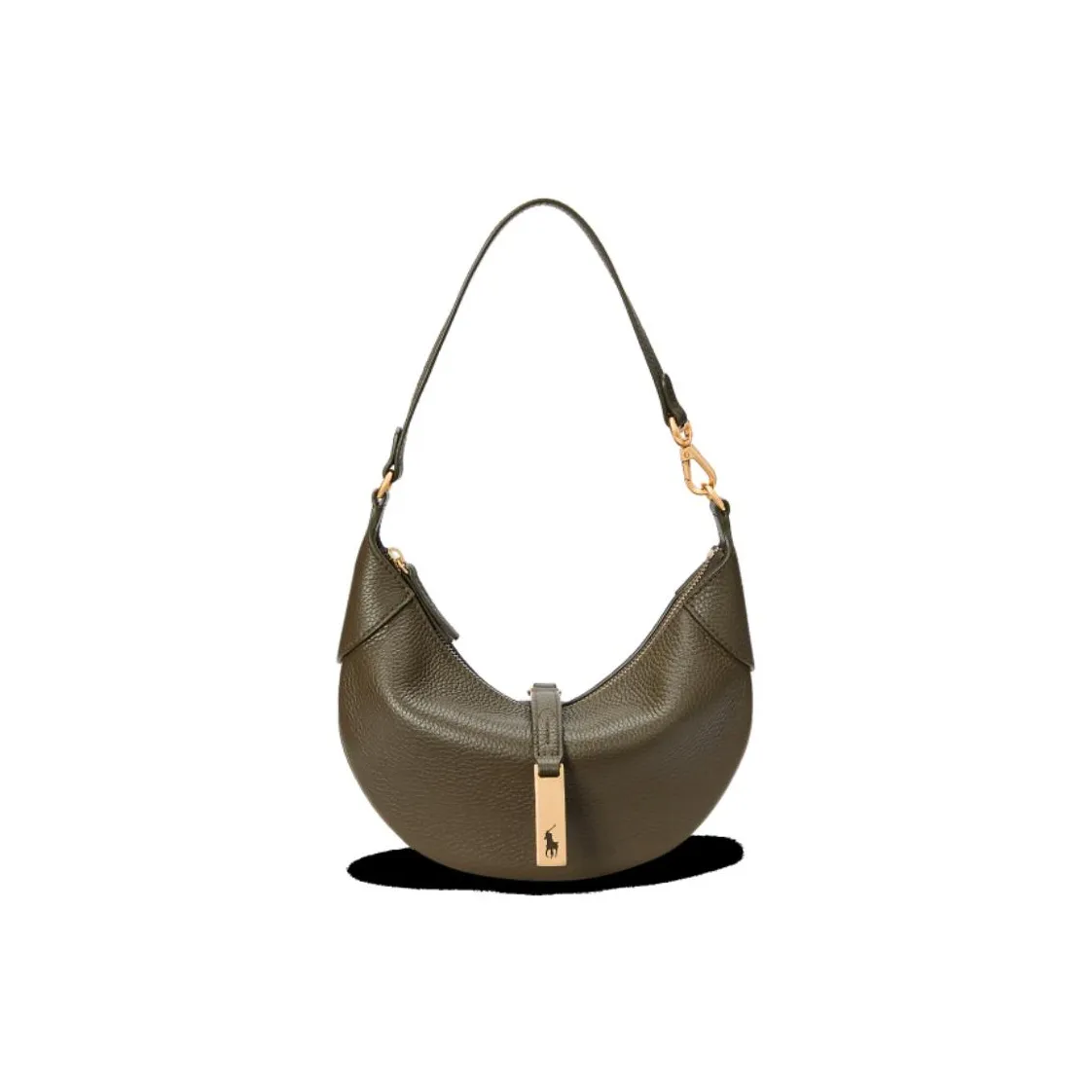 Ralph Lauren Polo ID Cow Leather Shoulder Bag Mini Women's Green