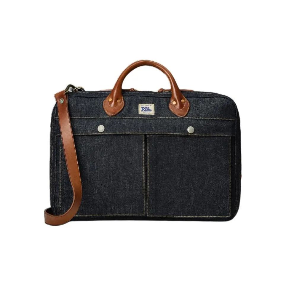Ralph Lauren Fabric One Shoulder Portable Briefcase Men's Indigo