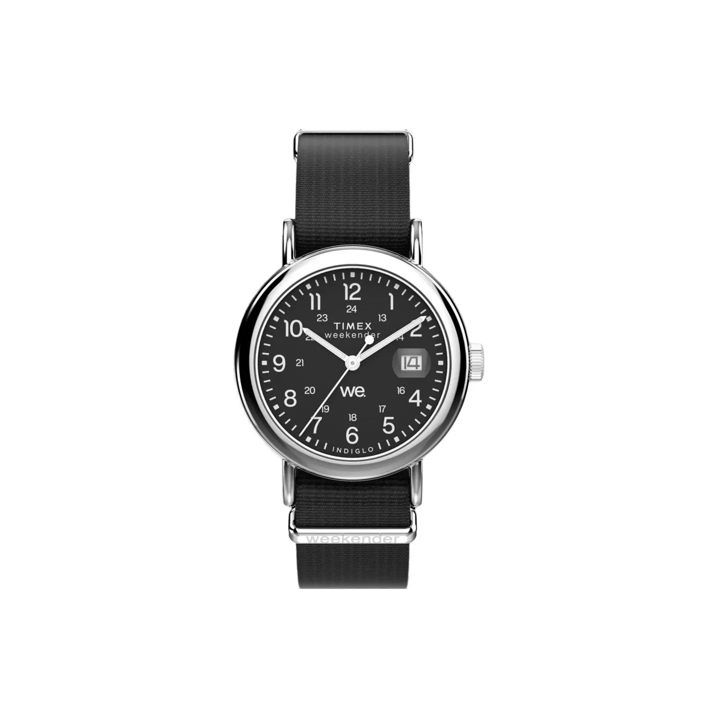 TIMEX Weekender Collection Кварцевые наручные часы Ткань Ремешок 37 мм Черный циферблат Унисекс