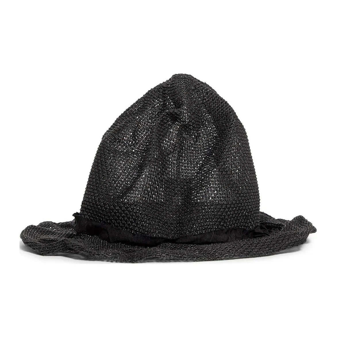 Yohji Yamamoto Paper Polyester Hats & Caps Men's Black
