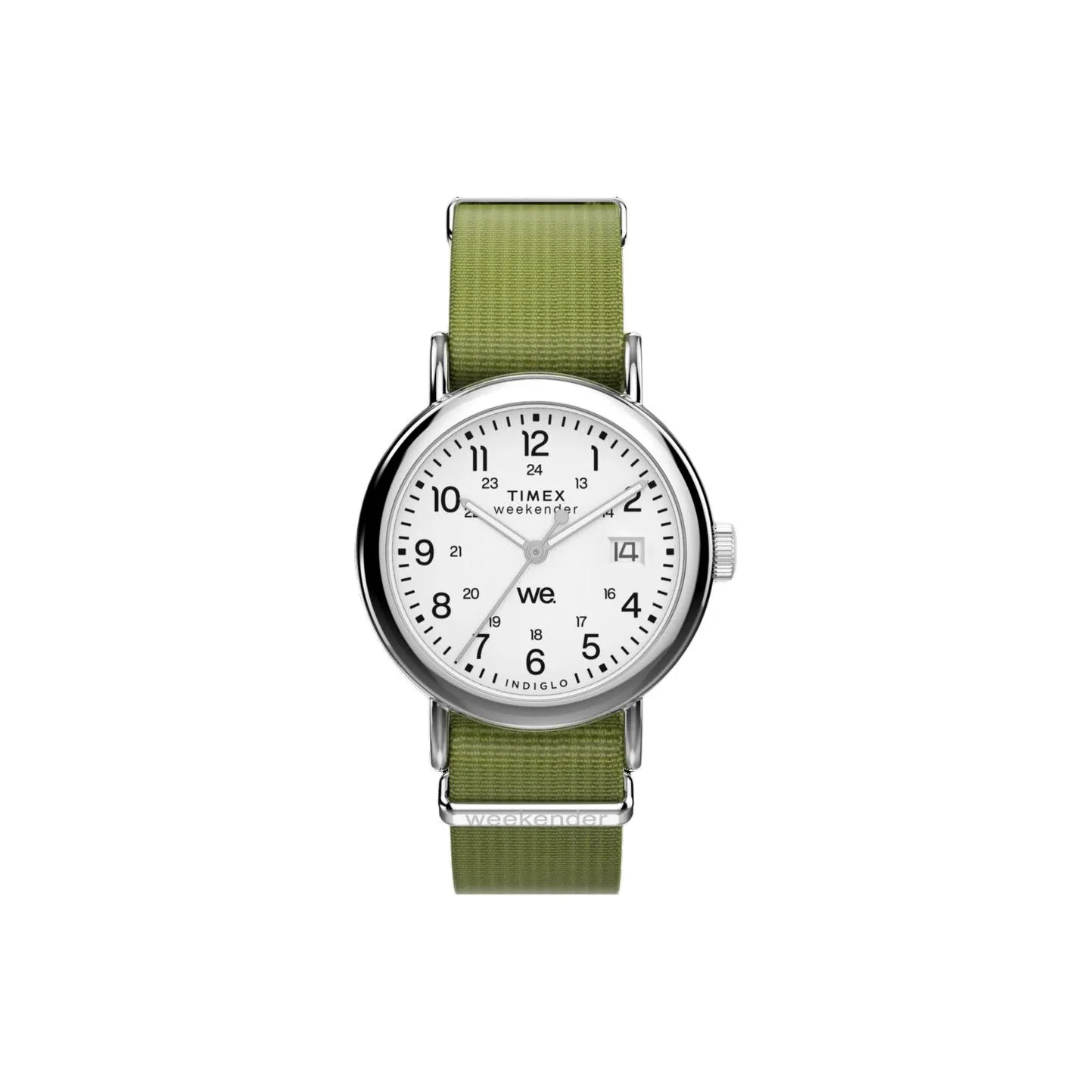 TIMEX Weekender Collection Кварцевые Женские Часы Тканьный Ремешок 37 мм Белый Циферблат