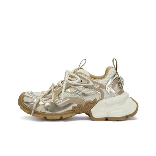 SugarSu Толстоподошвенные кроссовки Low Top Золотые Женские