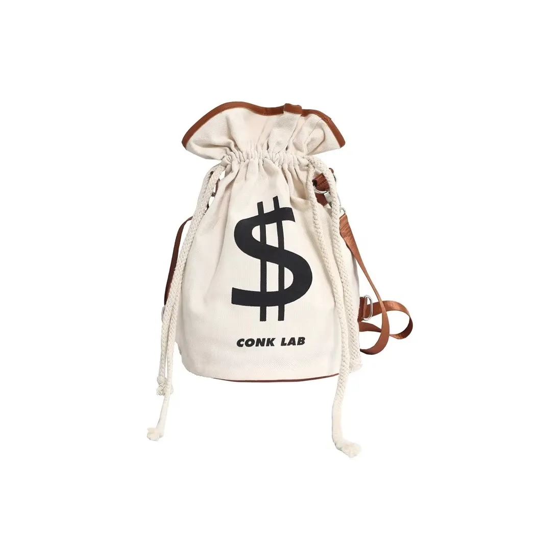 VIHUS Canvas Backpack Shoulder Bag Crossbody Bag Bucket Bag Unisex White