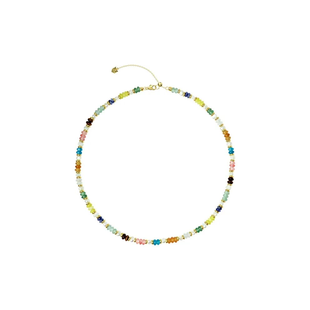 LELOUP Pearl, Multicolor Beads, 18K Gold Plated Copper Necklaces Women's