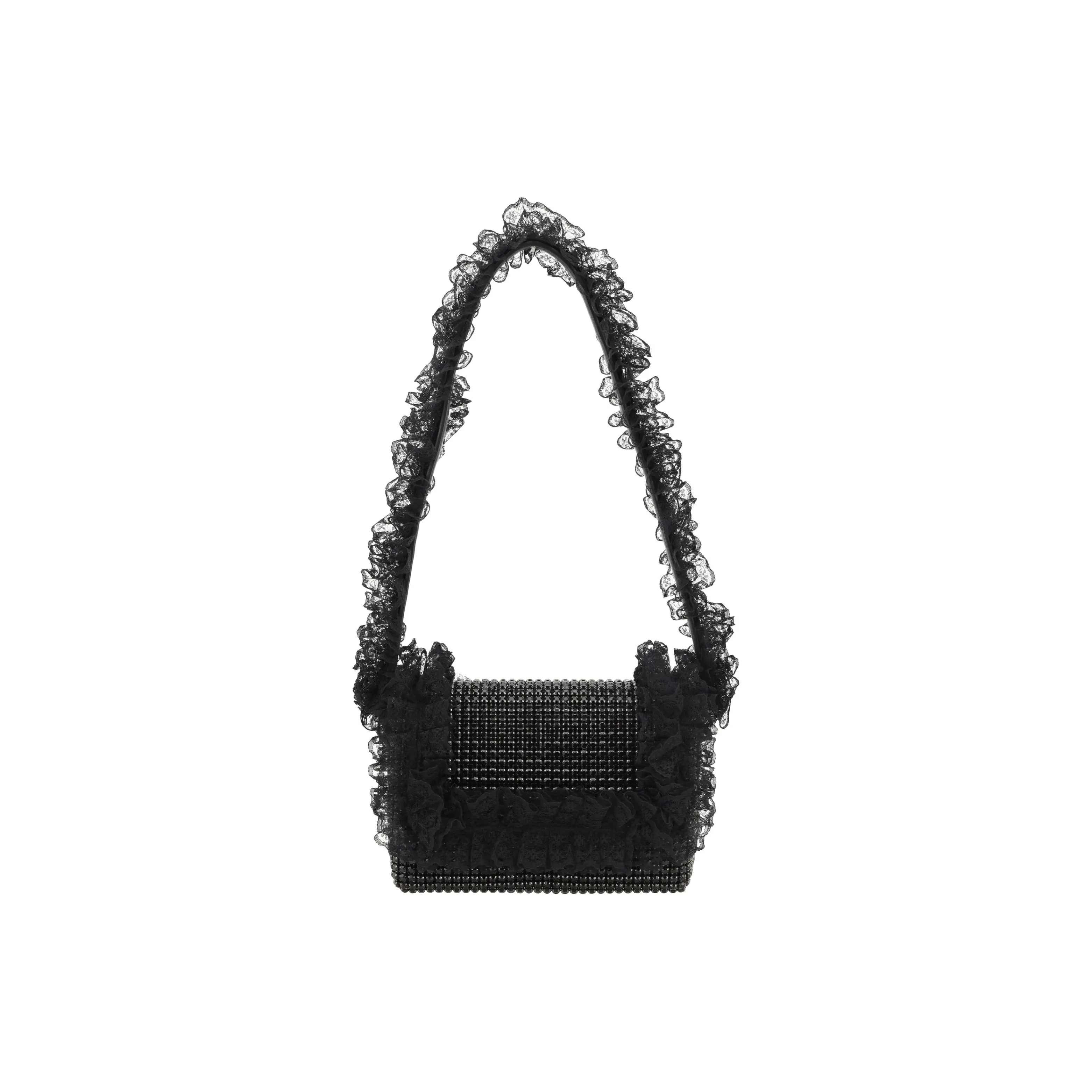 Self portrait Lace Detailed Embellished Shoulder Bag