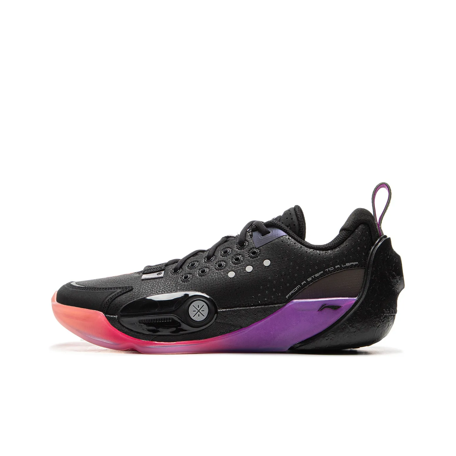 LiNing Full City 13 Cushioned Slip-Resistant Abrasion-Resistant Low-Top Basketball Shoes Men's Black Red