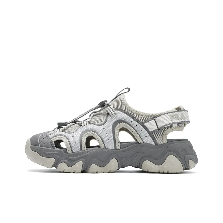 FILA FLUID 5 SANDAL Кошачья лапа SuXi Девичий Пляжные сандалии Женские Коричневый Серебряный