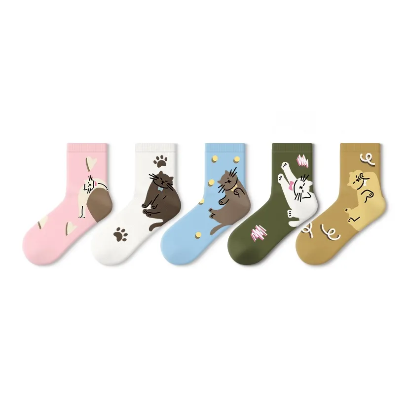 Primeet Mid Calf Socks Women's 5 Pack